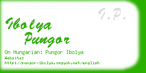 ibolya pungor business card